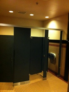 Woman's Stalls Before Remodel