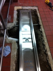 Dish Table Drain (Before Concrete)